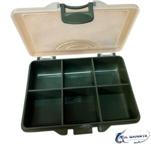 scatola porta accessori  da pesca per i pescatori di carpe (6 celle)